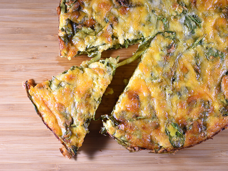 Crustless Spinach And Cheese Quiche
