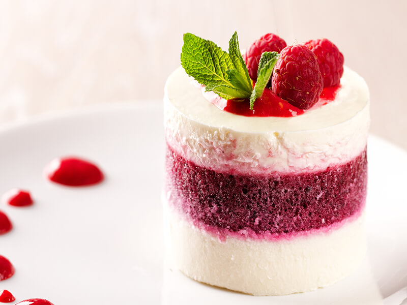 delicious panna cotta with berries
